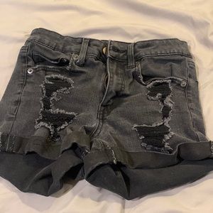 black aeropostale jean shorts